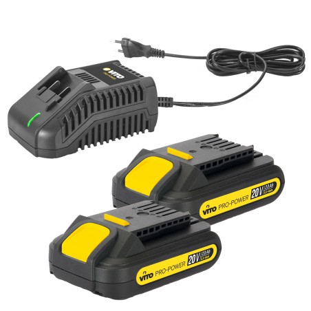 Scie sauteuse sans fil 20V + 2 Batteries Lithium 4.0 Ah + Chargeur rapide VITO
