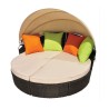Canapé modulable avec toit pare soleil Coussins Mobilier de jardin Fauteuil de jardin ALCOVA