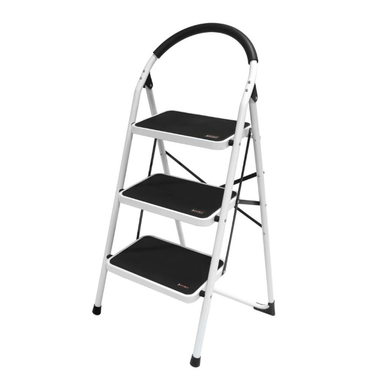 Escabeau 3 marches Marche-pied Alumnium Charge 150 kg BRIXO
