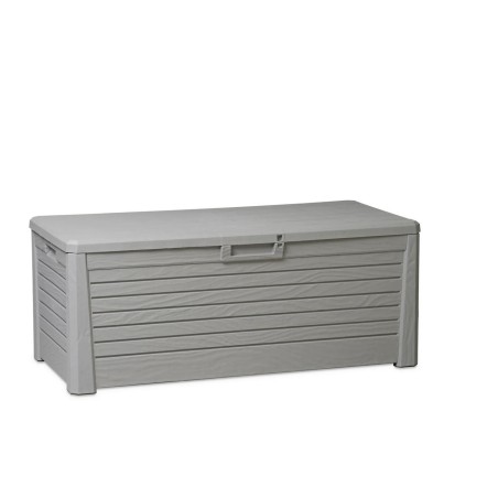 Coffre de Jardin Résine 550 Litres GRIS Effet bois FLORIDA 147 x 72 x 60 cm Haute résistance UV TOOMAX