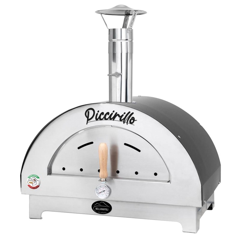 Four à pizza Inox Cuisson 5mn 400°C en 15mn Four à bois Italien BELLANAPOLI
