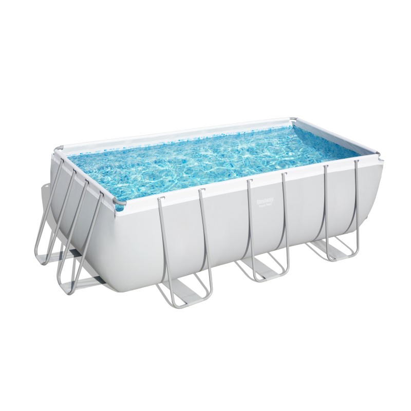 Piscine hors sol Rectangulaire BESTWAY 412 x 201 x 122 cm Pack complet Piscine tubulaire + Accessoires de piscine