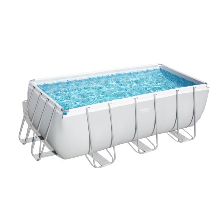 Piscine hors sol Rectangulaire BESTWAY 412 x 201 x 122 cm Pack complet Piscine tubulaire + Accessoires de piscine