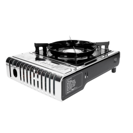 Réchaud à gaz INOX 2200W MONT BLANC + 4 Cartouches de gaz Camping ALPEN