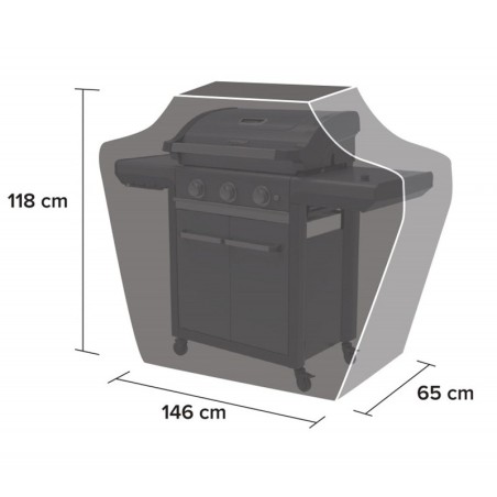 Housse Barbecue classic 118 x 146 x 65 cm Polyester noir Haute résistance CAMPINGAZ