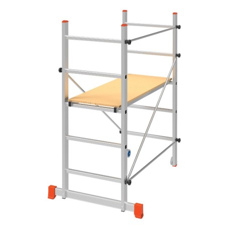 Echafaudage de travail Hauteur travail 2.85m Plateau 110 x 40 cm Aluminium Charge 120Kg BRIXO