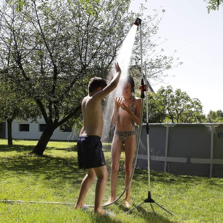 Douche de jardin sur trépied Hauteur réglable 2m Camping Piscine CLABER