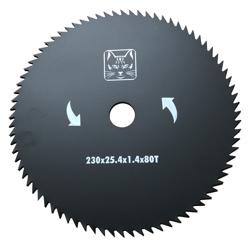Disque pour débroussailleuse 80 dents Ø 230 mm  Alésage Ø25.4mm Acier Carbone GREENCAT