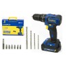 Perceuse visseuse à percussion 20V Brushless Batterie lithium 2,0Ah + 11 Accessoires Malette GOODYEAR
