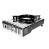 Barbecue gaz Grill 2en1 Réchaud gaz piezo 2200W + Grille + 4 cartouches gaz 250g Butane Camping ALPEN