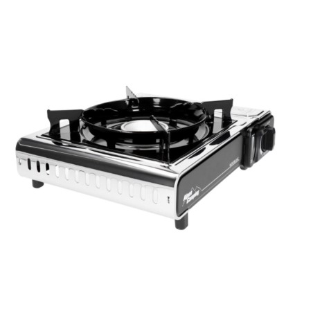 Barbecue gaz Grill 2en1 Réchaud gaz piezo 2200W + Grille + 4 cartouches gaz 250g Butane Camping ALPEN