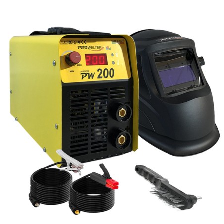 Poste à souder Inverter à l'arc 200A Numérique soudure Acier Fonte Inox+ Cagoule de soudure Automatique 2 capteurs