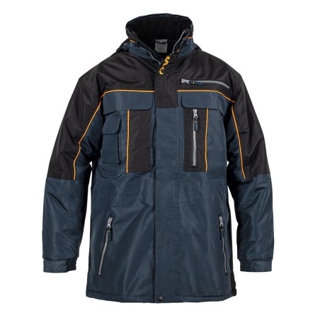 Parka de travail Taille L Bleu et noir Veste Imperméable Polyester et PVC VITO