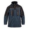 Parka de travail Taille XXL Bleu et noir Veste Imperméable Polyester et PVC VITO