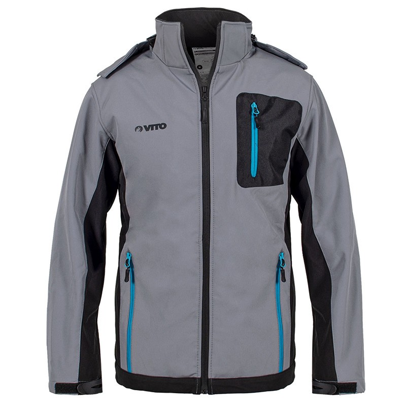 Veste de travail imperméable GRISE à capuche Taille XL Mixte Polaire 3 poches VITO