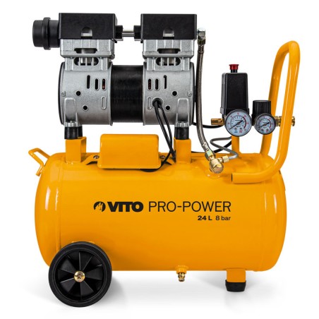 Compresseur d'air Silencieux 24 Litres  8 bar 1CV 750W VITO