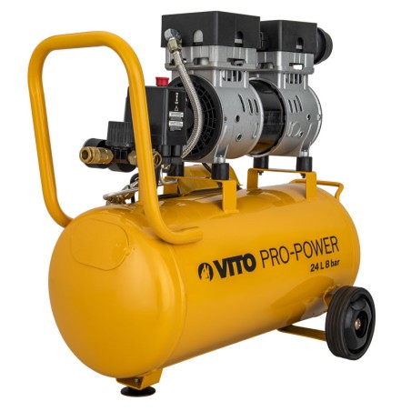 Compresseur d'air Silencieux 24 Litres  8 bar 1CV 750W VITO