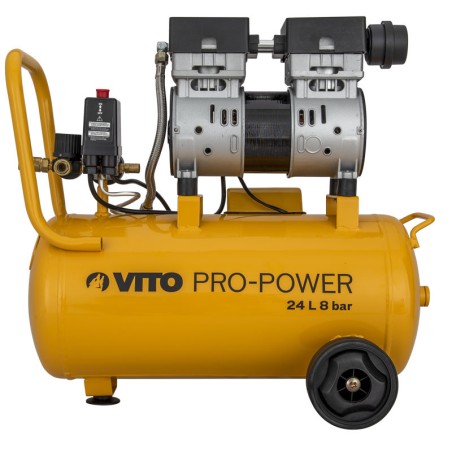 Compresseur d'air Silencieux 24 Litres  8 bar 1CV 750W VITO