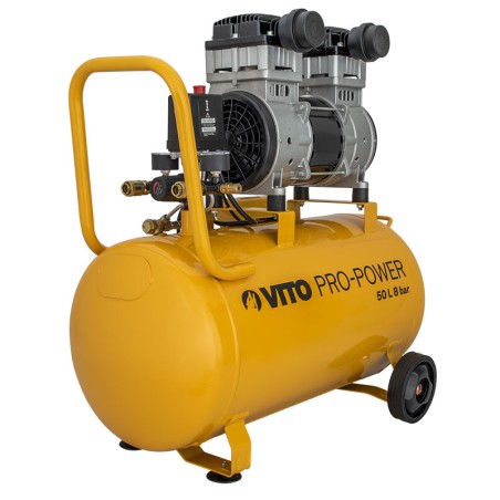 Compresseur d'air Silencieux 50 Litres 1.5 CV 1100W 8 bar VITO