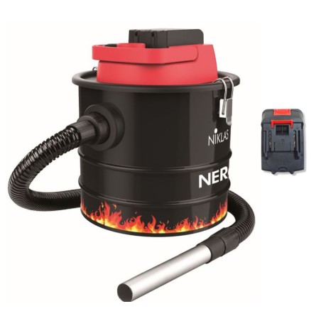 Aspirateur et souffleur de cendres 18V Cuve 10L + Batterie lithium 18V- 2.0ah NIKLAS
