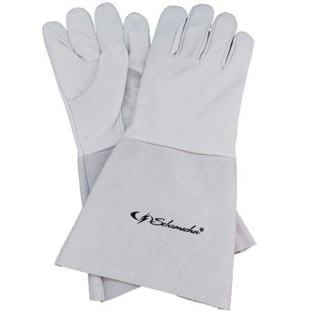 Gants de soudeur Anti-chaleur peau de chèvre Taille 10 Manchette confort 15 cm Schumacher