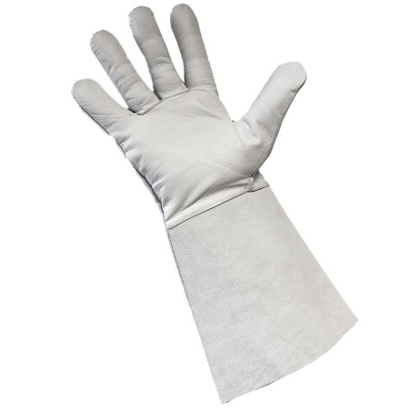 Gants de soudeur Anti-chaleur peau de chèvre Taille 10 Manchette confort 15 cm Schumacher