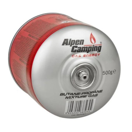 Pack de 4 Cartouches de gaz 500gr Butane/Propane MIX Gaz camping Appareils à gaz ALPENTECH