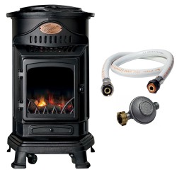 Poêle à gaz 3,4KW NOIR...