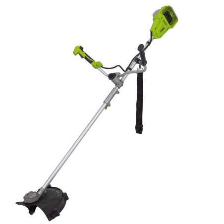 Débroussailleuse et Coupe bordure 40V 2 Batteries Lithium 4Ah + Chargeur Double Lame 3 dents Bobine de fil nylon et Harnais VITO