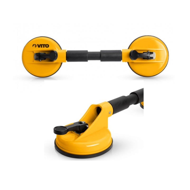 Ventouse de carrelage Double Ø 115 mm Levage 80 Kg Longueur 41cm VITO