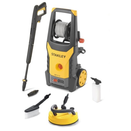 Nettoyeur Haute Pression 135bars 1800W Enrouleur + Brosse Fixe + Brosse Terrasse STANLEY