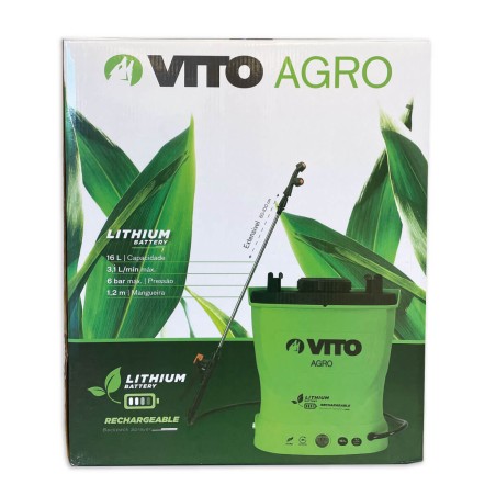 Pulvérisateur Electrique à Batterie Lithium 12V/8AH 16L 6 bars Chargeur Végetaux jardin toitures VITO