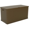 Coffre de jardin en résine 420 Litres Marron Effet ROTIN 120 x 57 x 63 cm TOOMAX