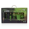 Kit 6 outils de jardin Kit jardinier Acier S235 Manche en bois de hêtre VITO