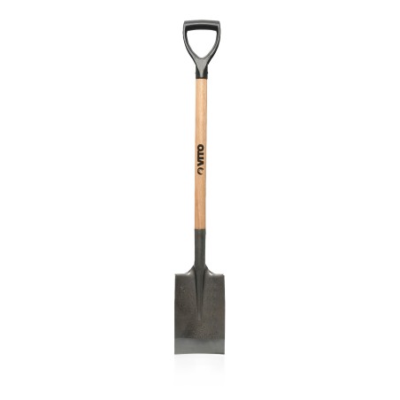 Pack 4 outils de jardin Acier Manche en Bois Fourche + Pelle carrée + Pelle ronde + Bêche VITO