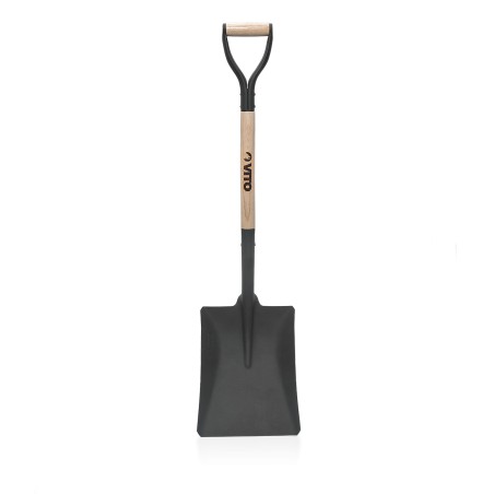 Pack 4 outils de jardin Acier Manche en Bois Fourche + Pelle carrée + Pelle ronde + Bêche VITO