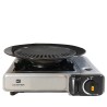 Barbecue à gaz et Réchaud gaz piézo 2200W 2 en1 Camping KEMPER