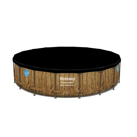 Piscine tubulaire ronde Ø 549 x 122 cm Hublots Echelle Bâche 4 saisons BESTWAY