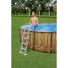 Piscine tubulaire ronde Ø 549 x 122 cm Hublots Echelle Bâche 4 saisons BESTWAY
