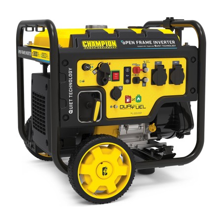 Groupe électrogène Hybride 3600W Essence ou Propane  Moteur 4T 224 cm³ Démarrage électrique Autonomie 23h CHAMPION