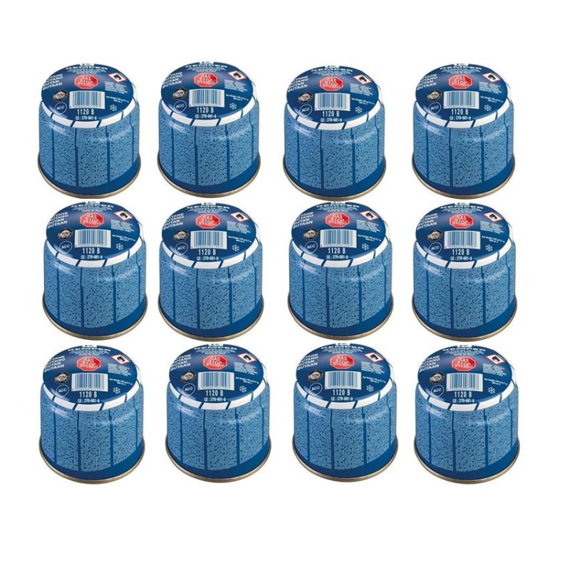 Pack de 12 Cartouches de gaz 190g Perçable Butane KEMPER