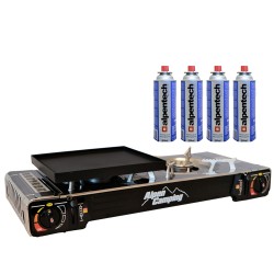 Réchaud 2 feux Gaz 4400W +...