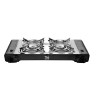 Réchaud gaz double 4400W + plancha 26 x 23 cm + 4 cartouches 250 gr Pack cuisson Toscania Alpen