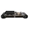 Réchaud gaz double 4400W + plancha 26 x 23 cm + 4 cartouches 250 gr Pack cuisson Toscania Alpen