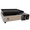 Réchaud et plancha à gaz 2en1 NOMADE 2200W Acier Réchaud gaz Plaque plancha 26 x 23 cm KEMPER