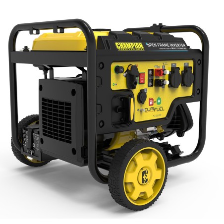 Groupe électrogène Hybride 3600W Essence ou Propane  Moteur 4T 224 cm³ Démarrage électrique Autonomie 23h CHAMPION