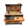 Etabli de garage avec tiroir Panneau perforé et étagère L120 xP60 x H150 cm Charge max 230 kg