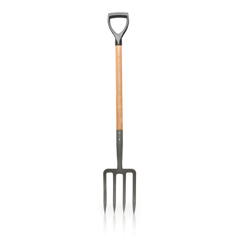 Fourche de jardin 4 dents avec manche en bois et poignée en Y VITO