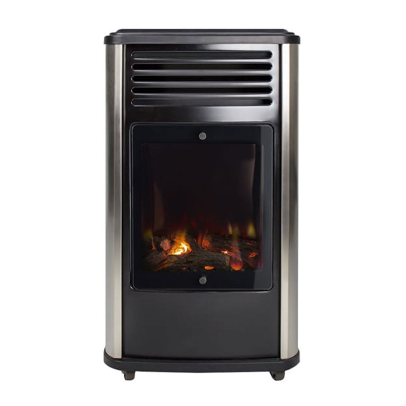 Chauffage à gaz 3.4 KW Mobile Effet feu Manhattan SAHARA