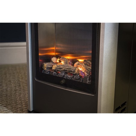 Chauffage à gaz 3.4 KW Mobile Effet feu Manhattan SAHARA